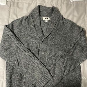 Joseph Abboud Men’s XL Shawl Cardigan - Gray Cable